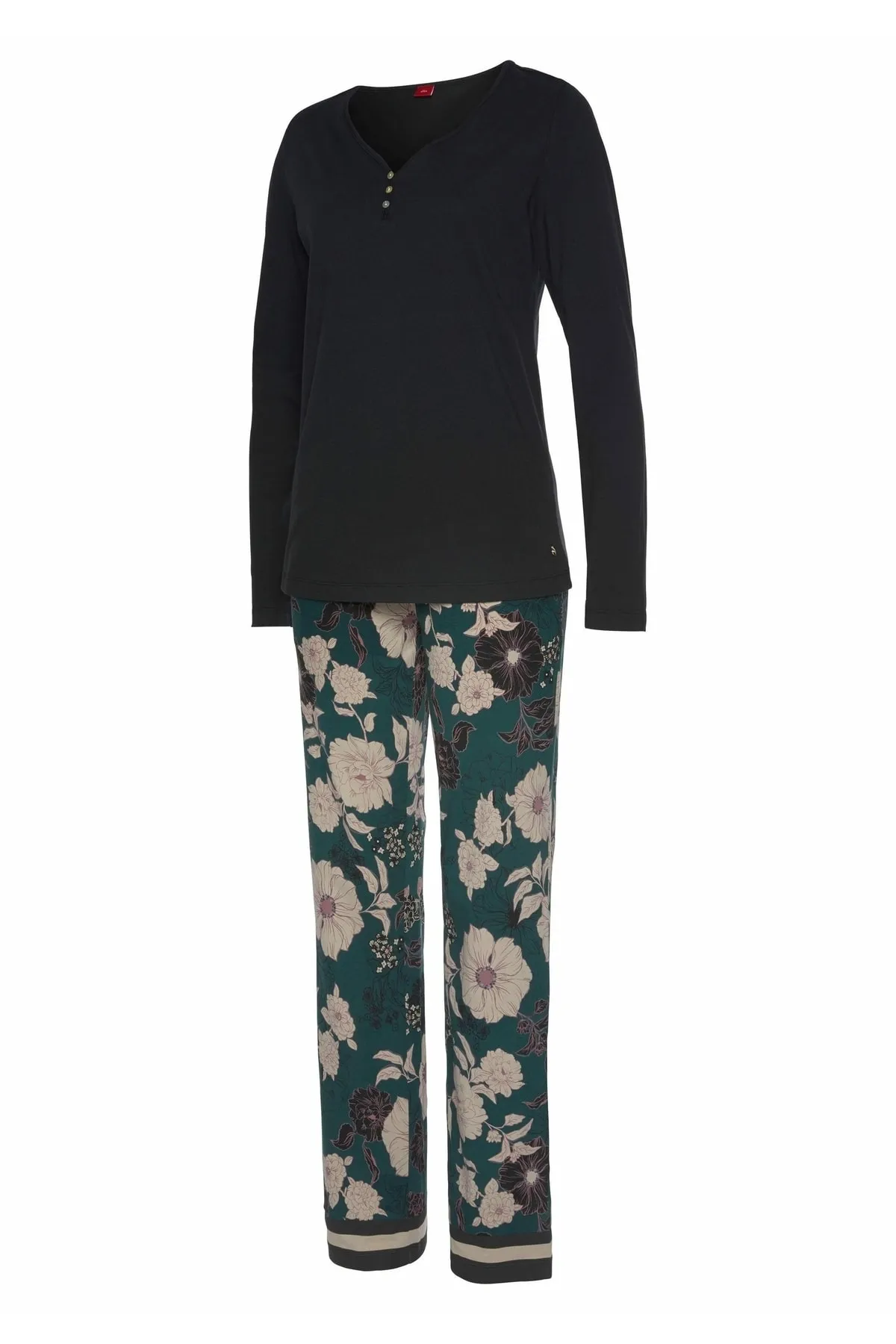 s.Oliver  Pyjama set - Schwarz - Unifarben