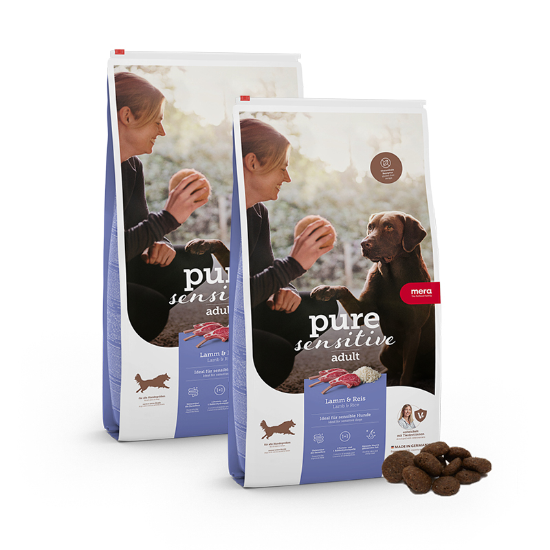 MERA Hundetrockenfutter MERA pure sensitive Adult Lamm & Reis 12,5 kg