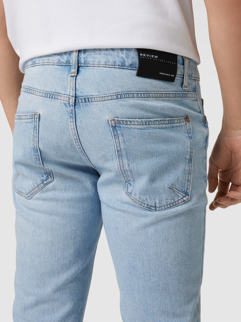 Jeans im 5-Pocket-Style Modell 'SLIM' in hellblau