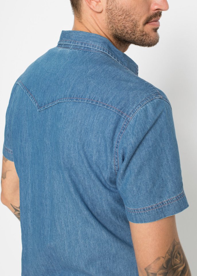 Jeanshemd, Slim Fit, Kurzarm (2er Pack)