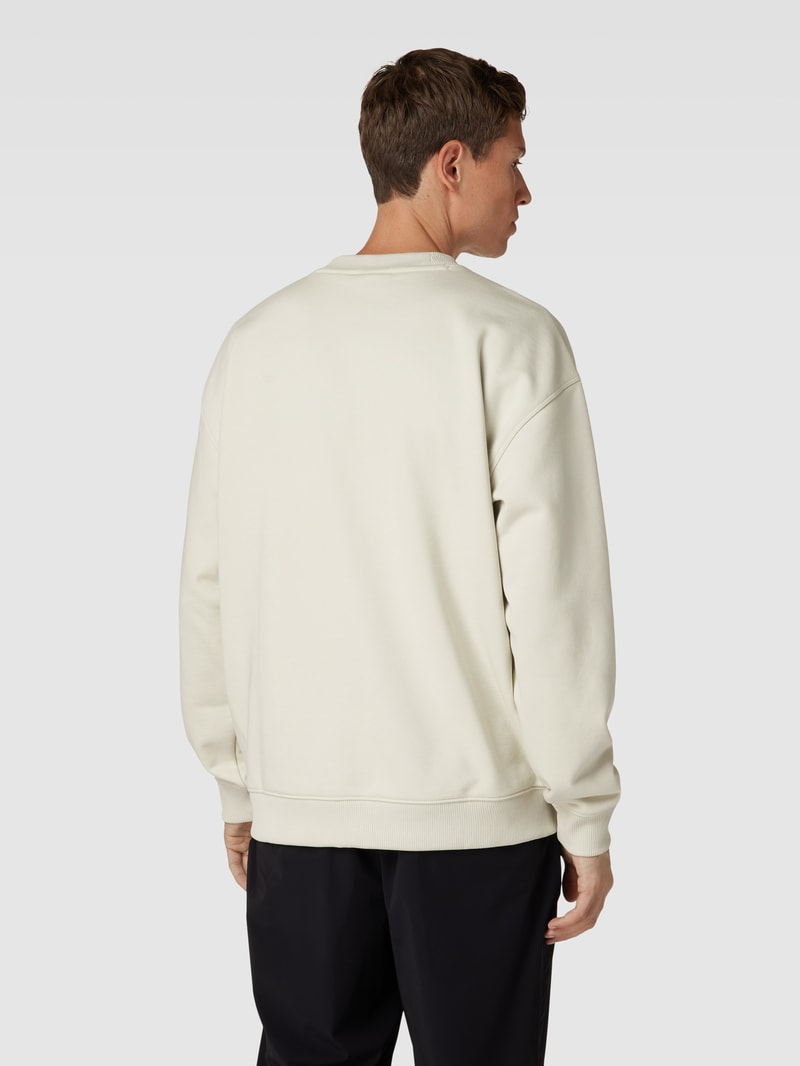 Sweatshirt mit Label-Stitching Modell 'Droyko' in offwhite