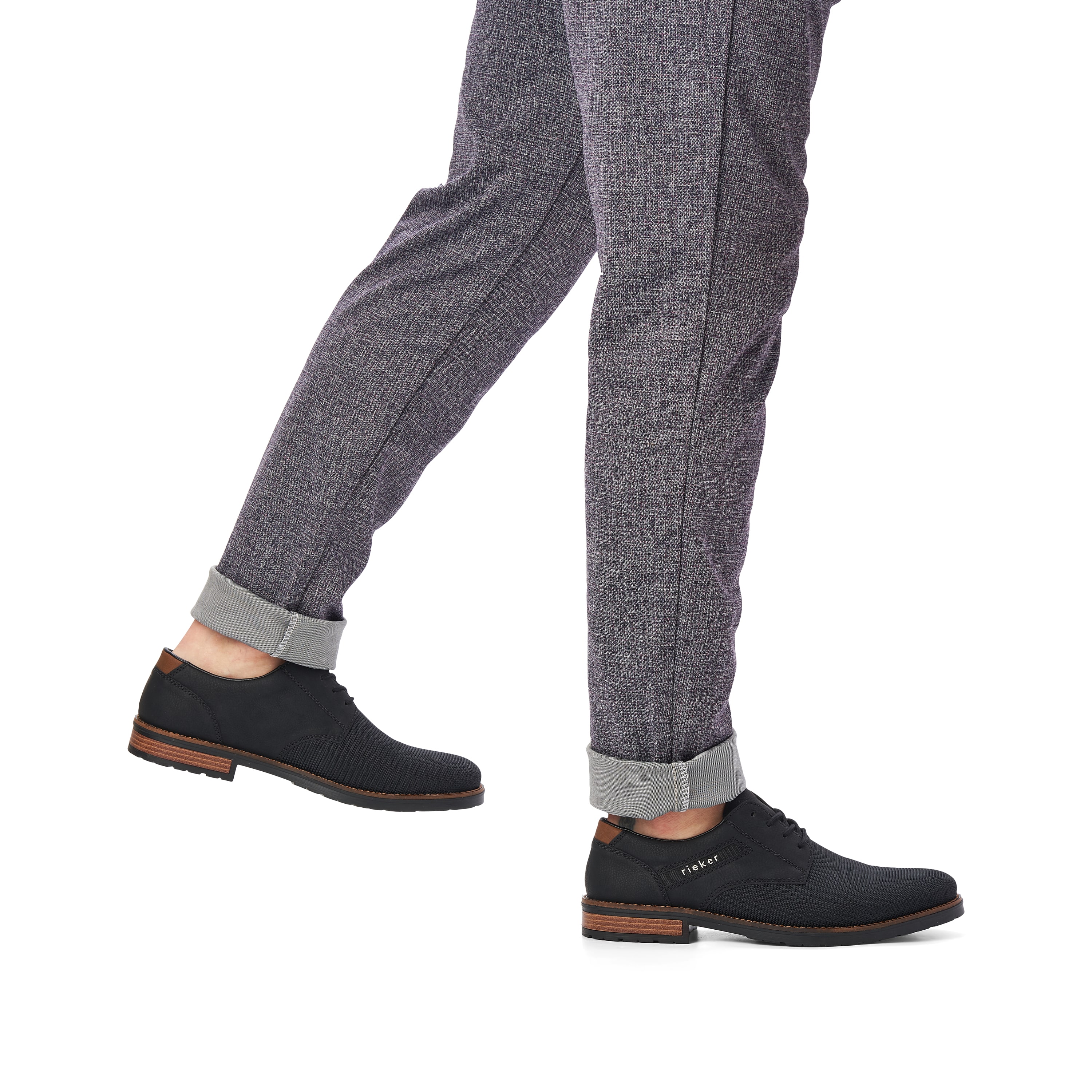 Rieker Herren Schnürschuhe graphitschwarz