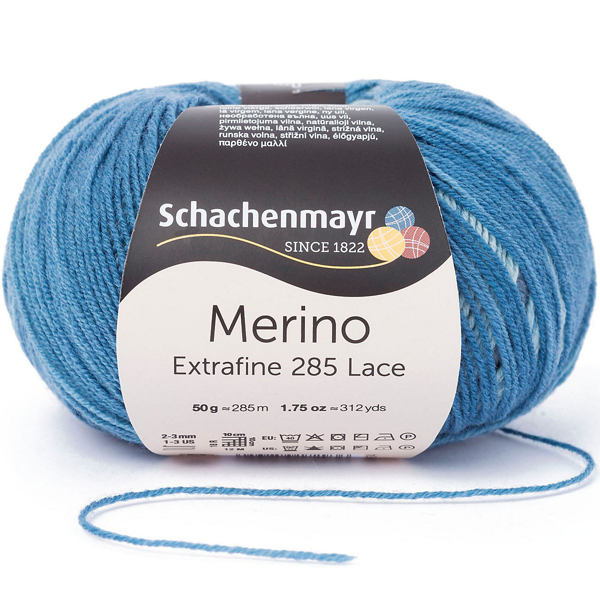Handstrickgarne Merino Extrafine 285 Lace, 50g Denim