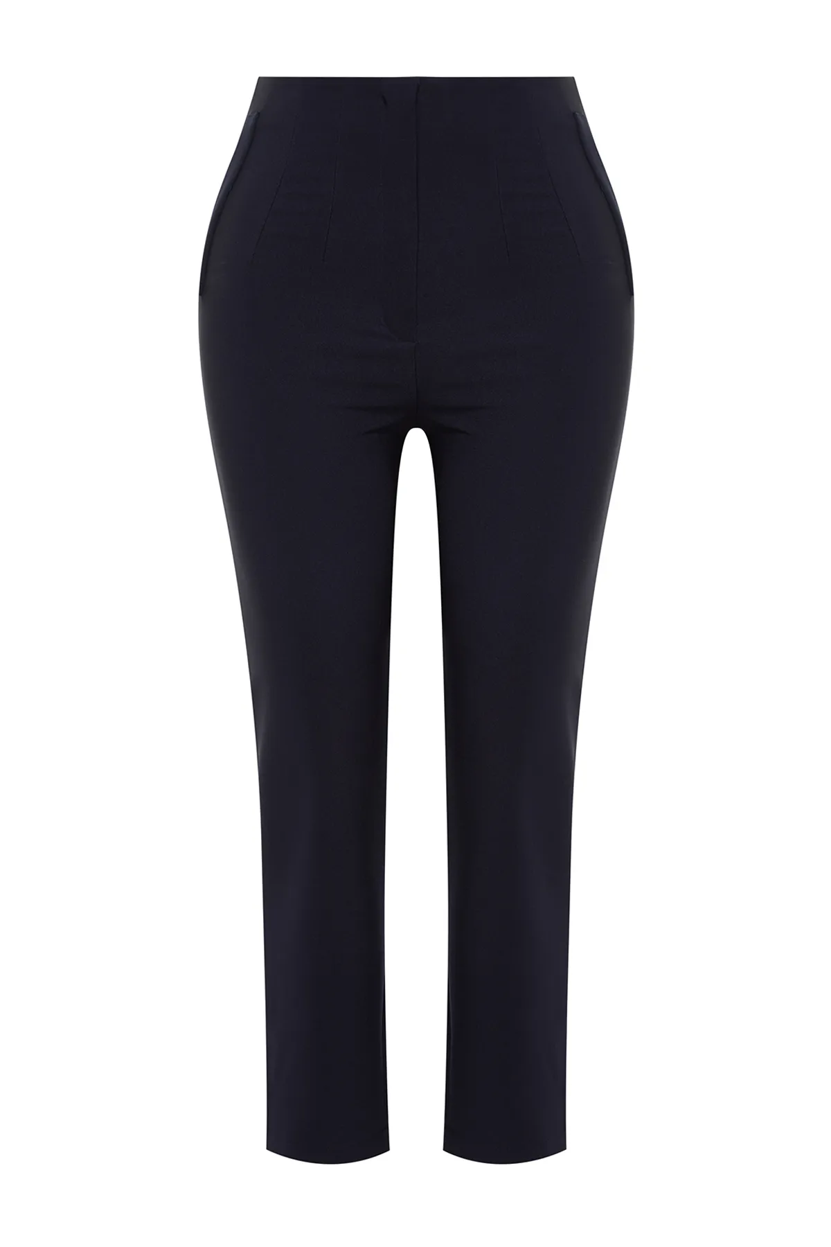 Trendyol Curve  Weinrote Zigarettenhose aus Webstoff TBBAW23AR00015