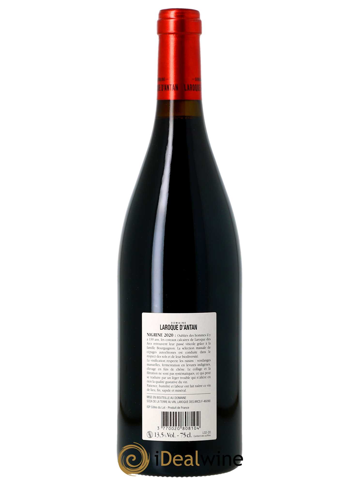 Côte du Lot Nigrine Laroque d'Antan (Domaine)  2020 - Lot de 1 Bouteille