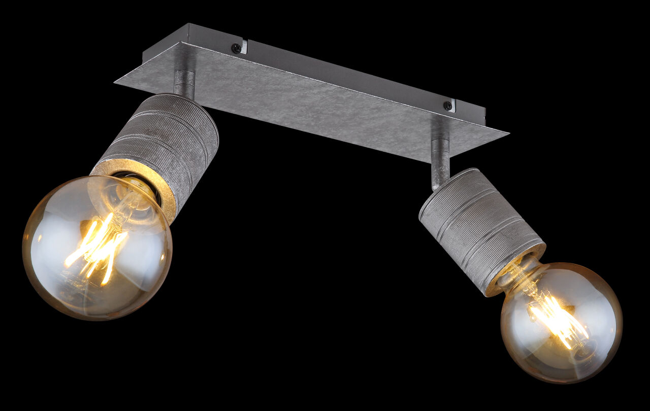 Globo Lighting - FREDDY - Strahler Metall silber, 2x E27