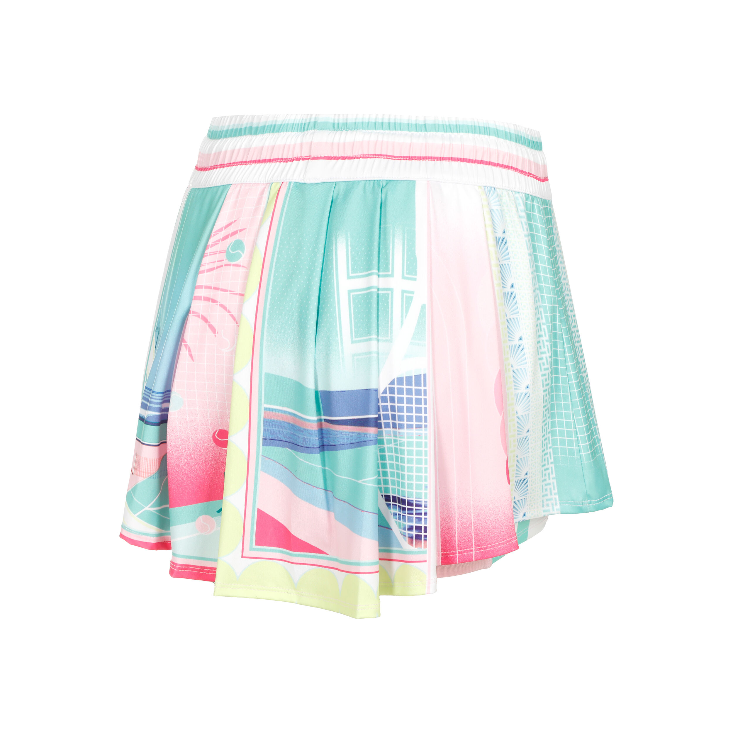 High Waist Deco Love Rock Damen - Weiß, Mehrfarbig