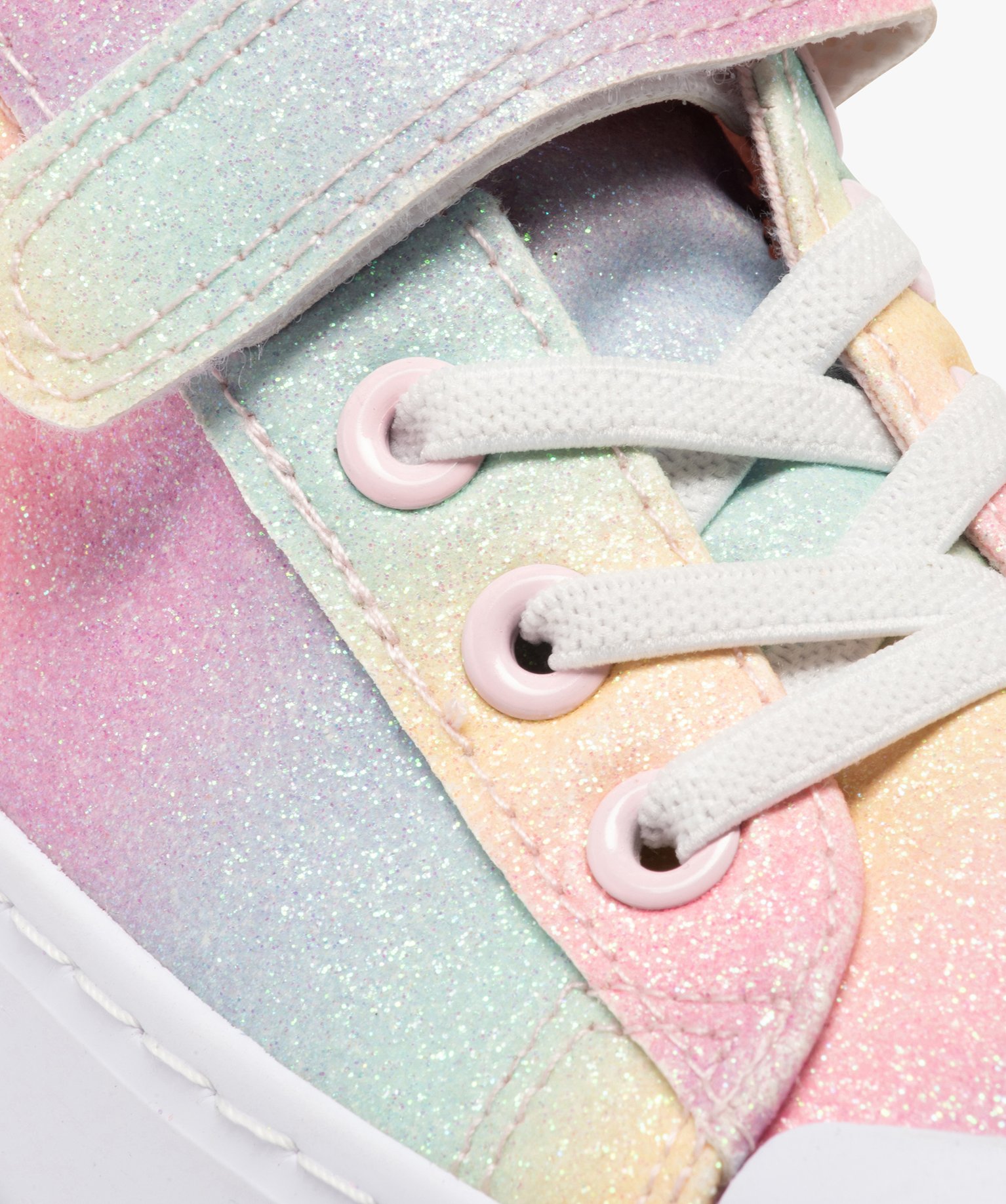 Tennis fille en toile arc-en-ciel à paillettes multicolore | GEMO