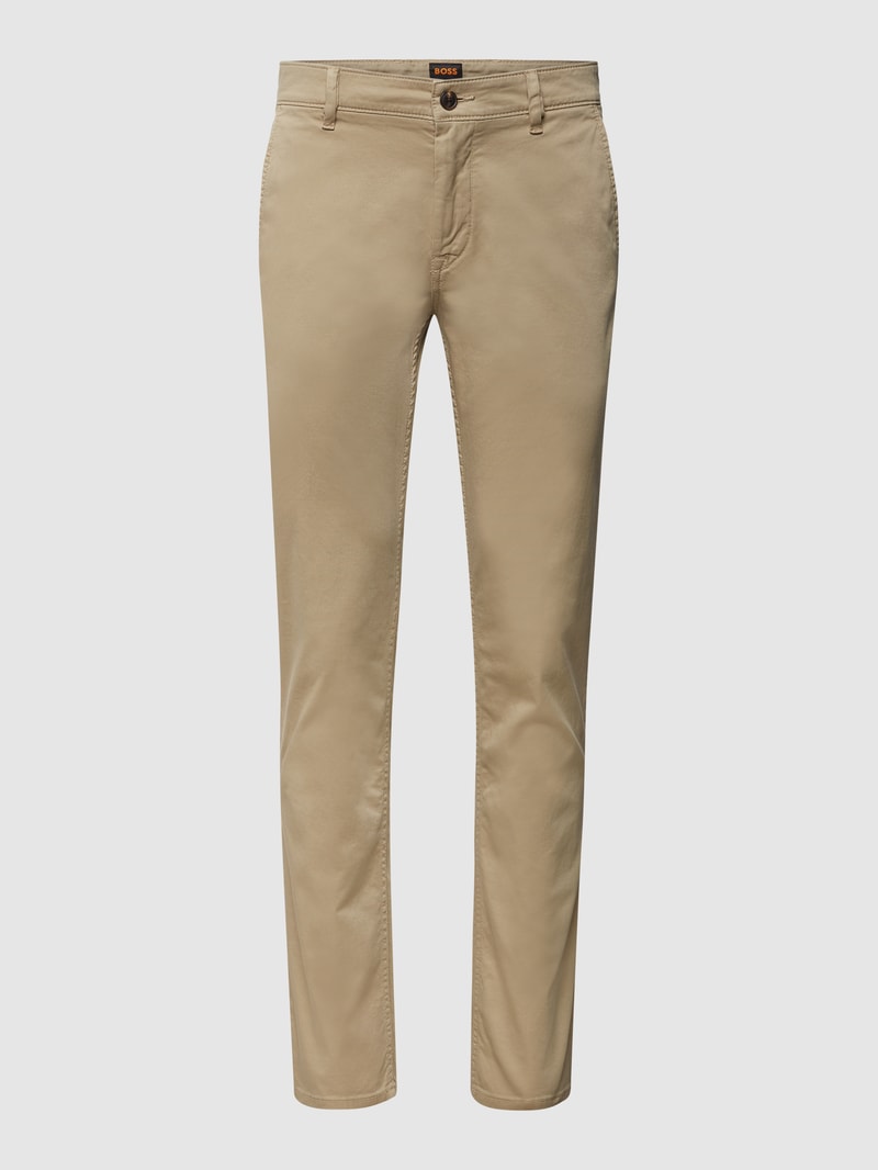 Slim Fit Chino mit Stretch-Anteil in beige