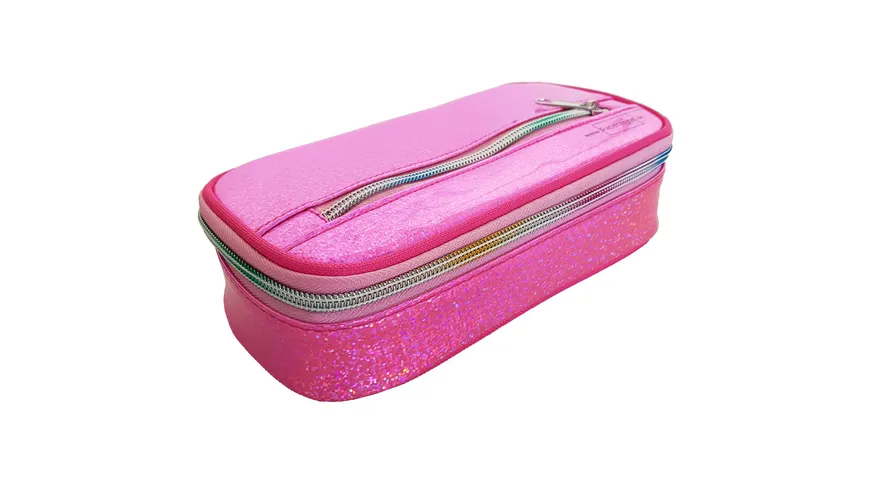 PAPERZONE Schlamperbox rosa mit Glitzer