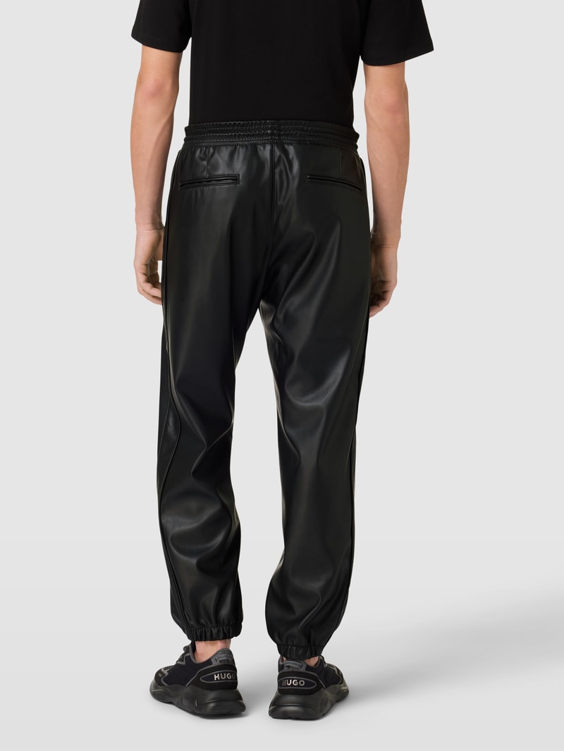 Hose in Leder-Optik Modell 'Gabe' in schwarz