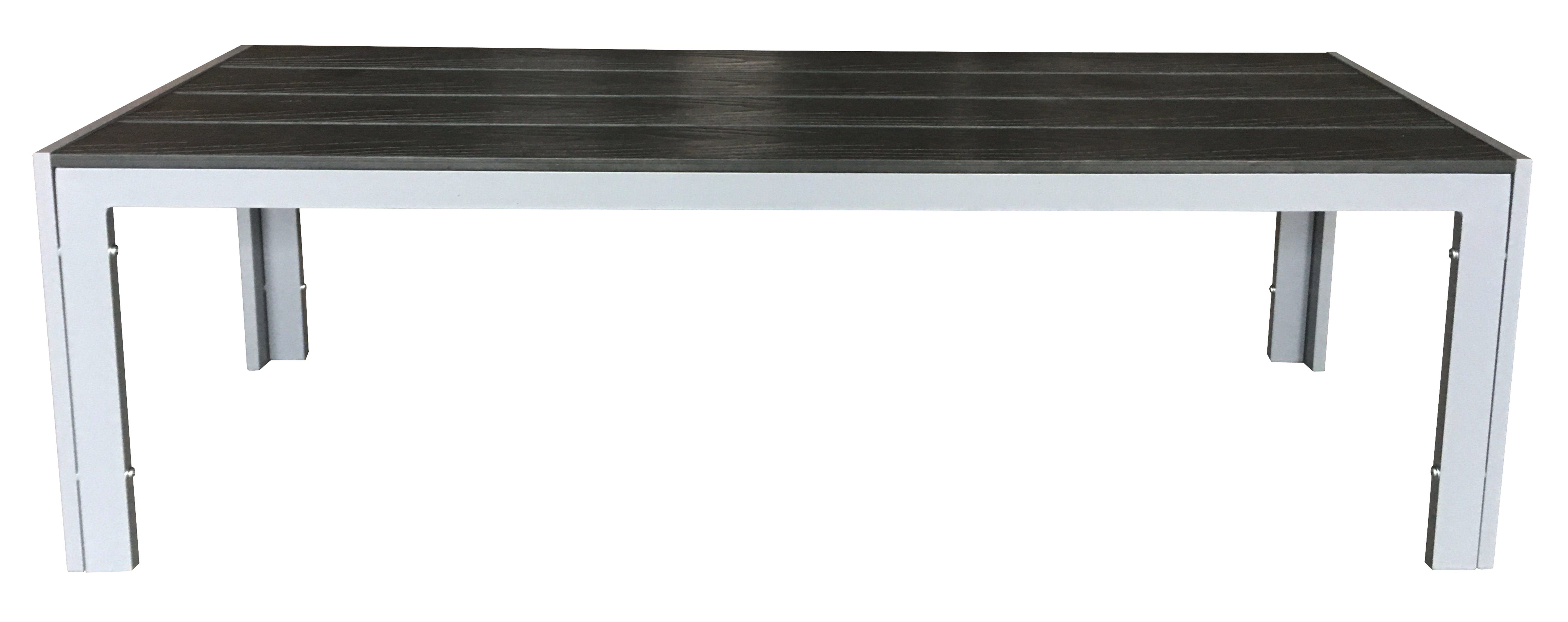 Pure Home & Garden Gartenbank FIRE Bank mit Alu-Gestell und Nonwood-Platte silber, 120 x 40 cm, 2er Bank