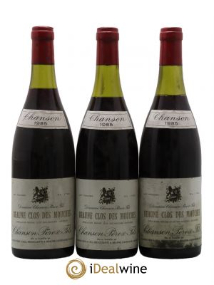 Beaune 1er Cru Clos des Mouches Chanson (Domaine)  1985 - Lot de 3 Bouteilles