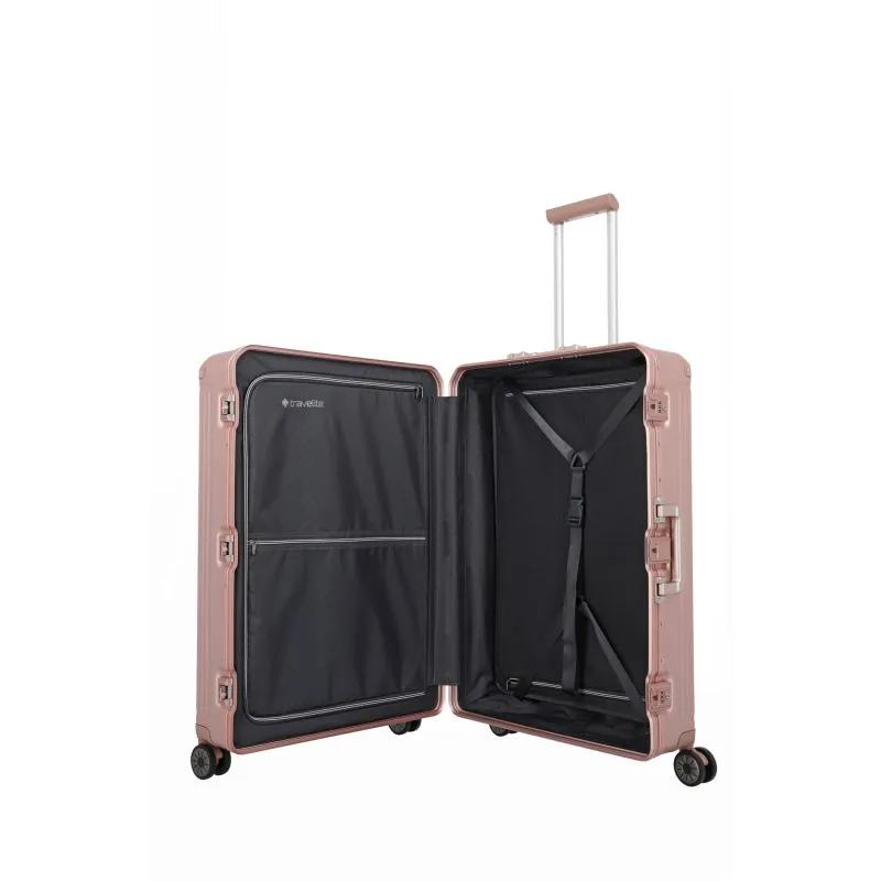 Travelite NEXT Trolley L mit 4 Rollen (77 cm) - Rosé
