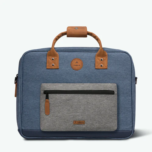 Paris navy blue laptop bag