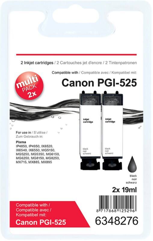 Viking PGI-525PGBK Kompatibel Canon Tintenpatrone Schwarz Duopack 2 Stück