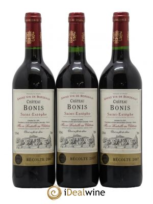 Saint-Estèphe Château Bonis 2007 - Lot de 3 Bouteilles