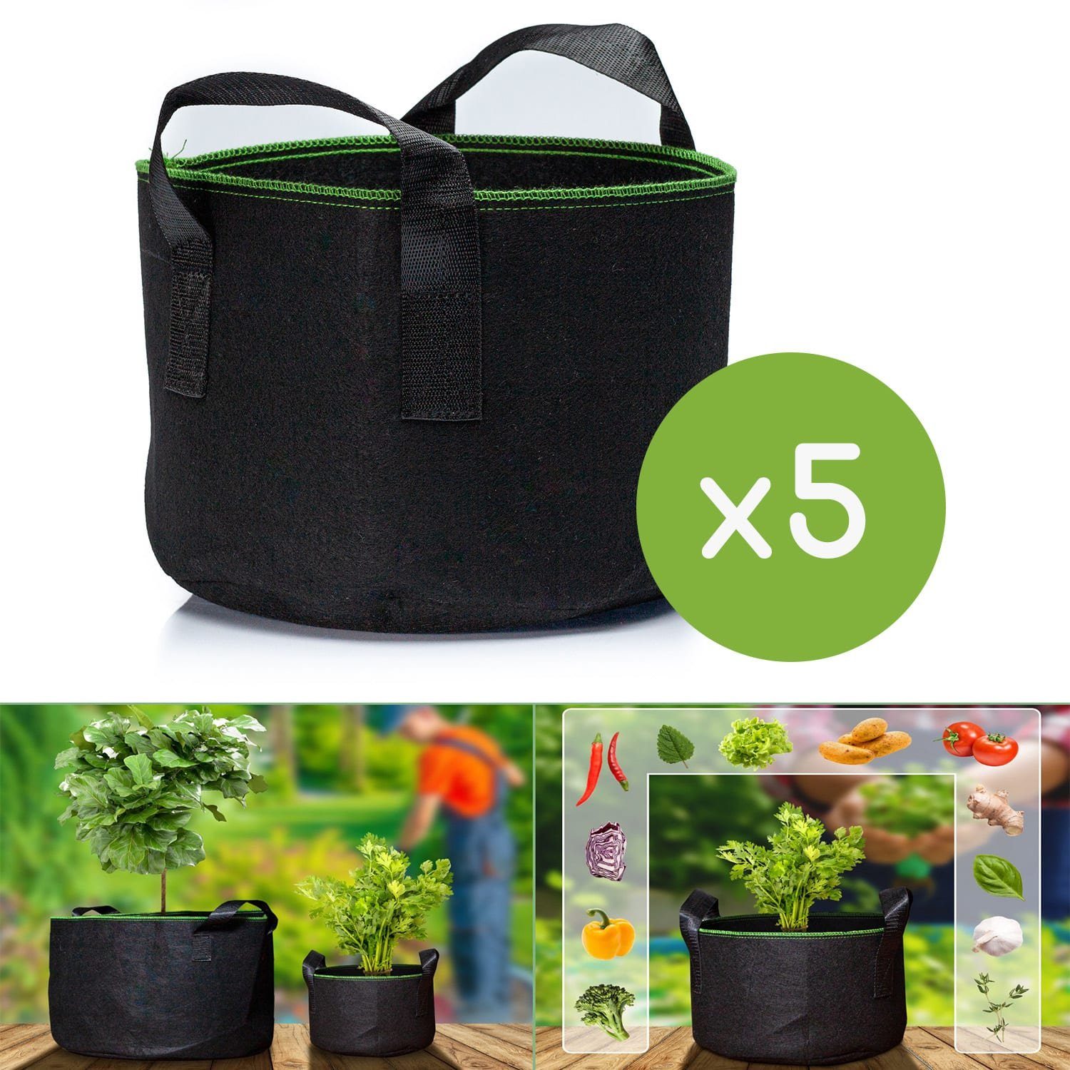 blumfeldt Hochbeet Pflanzsack 5L
