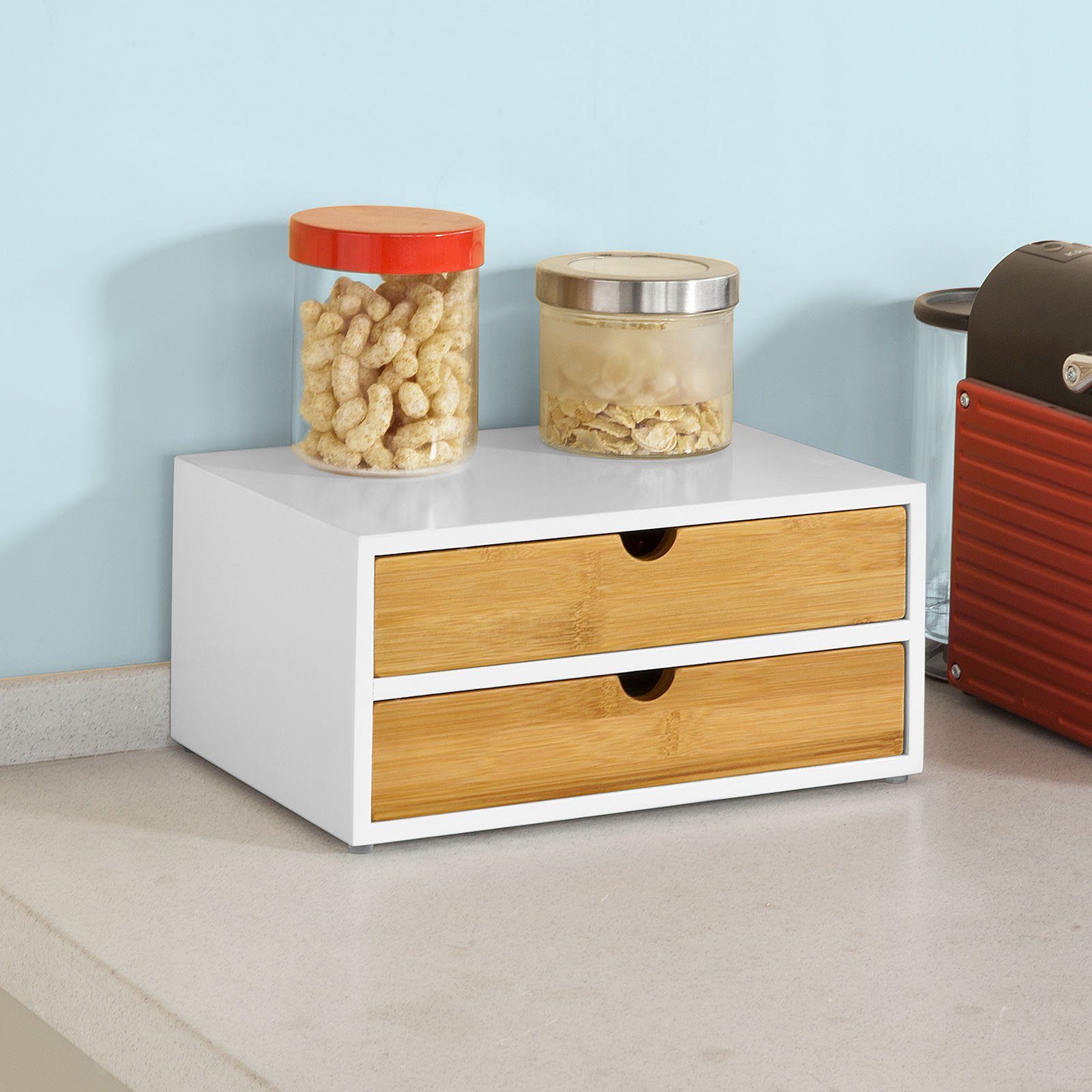 SoBuy Kapselspender FRG180, Kaffeekapsel Box Kapselständer Aufbewahrungsbox Schubladenbox