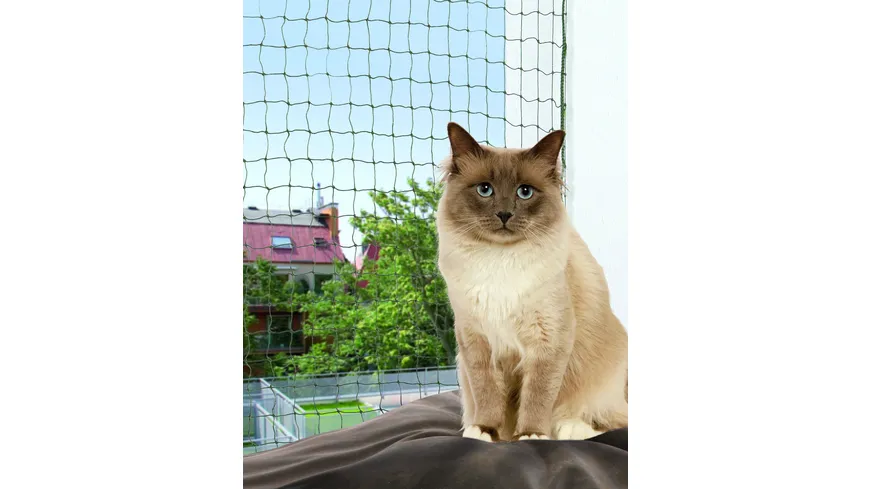 Trixie Schutznetz drahtverstärkt olivgrün 4 x 3 m Katzenzubehör