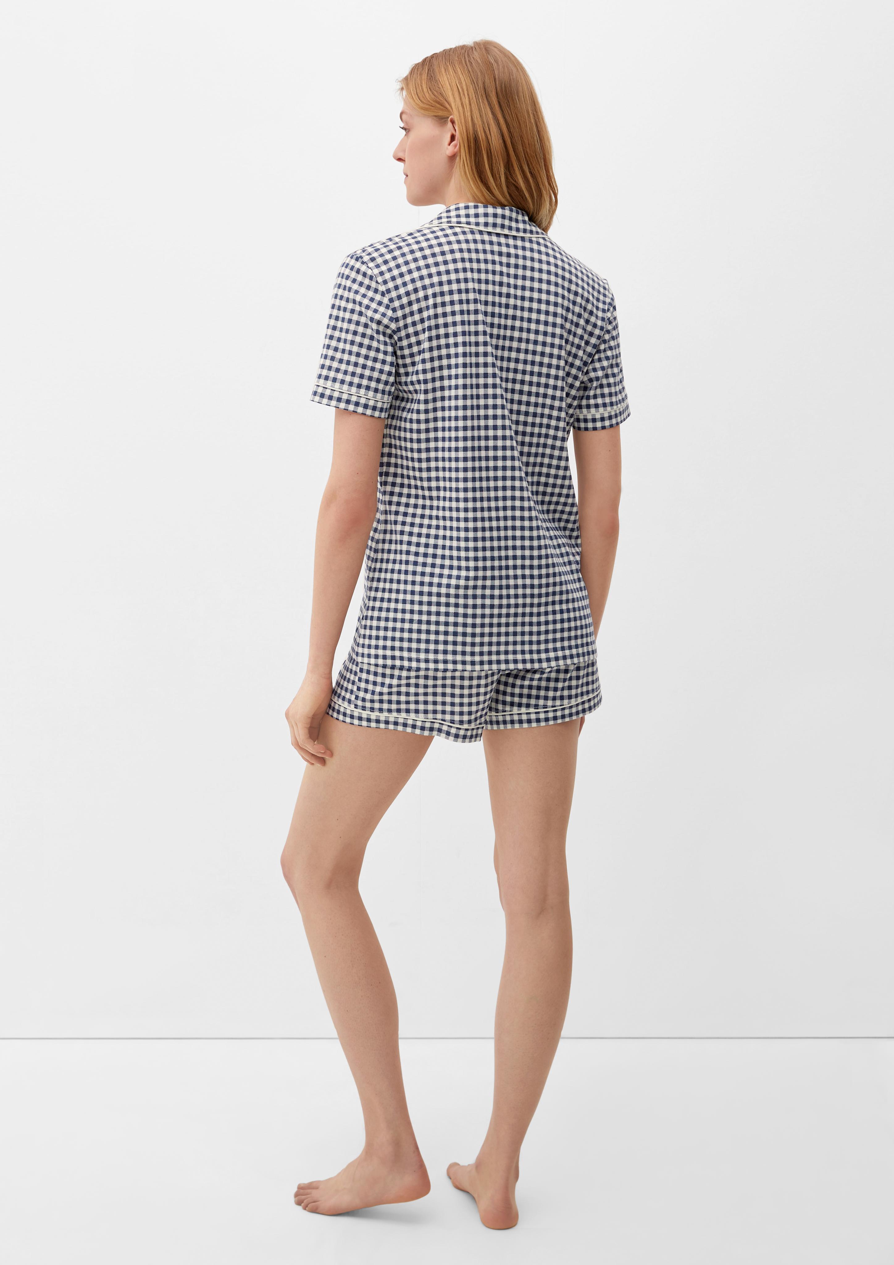 Kurzer Pyjama mit Vichy-Muster  6008449-5870