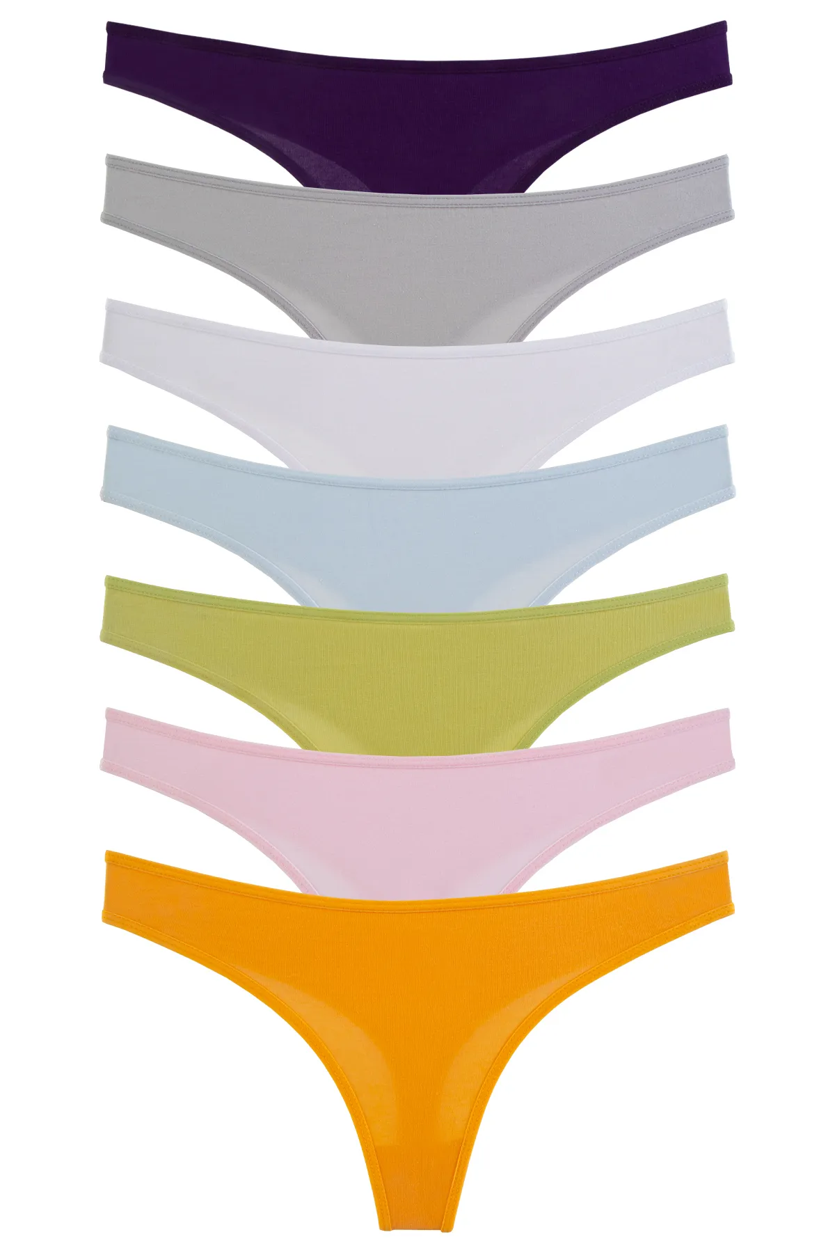 Nicoletta  Damen-Slips, Tangas, 7er-Pack, Lycra, Senfgelb
