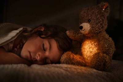 Light at Night Caspar Teddybär, 28 cm, hellbraun
