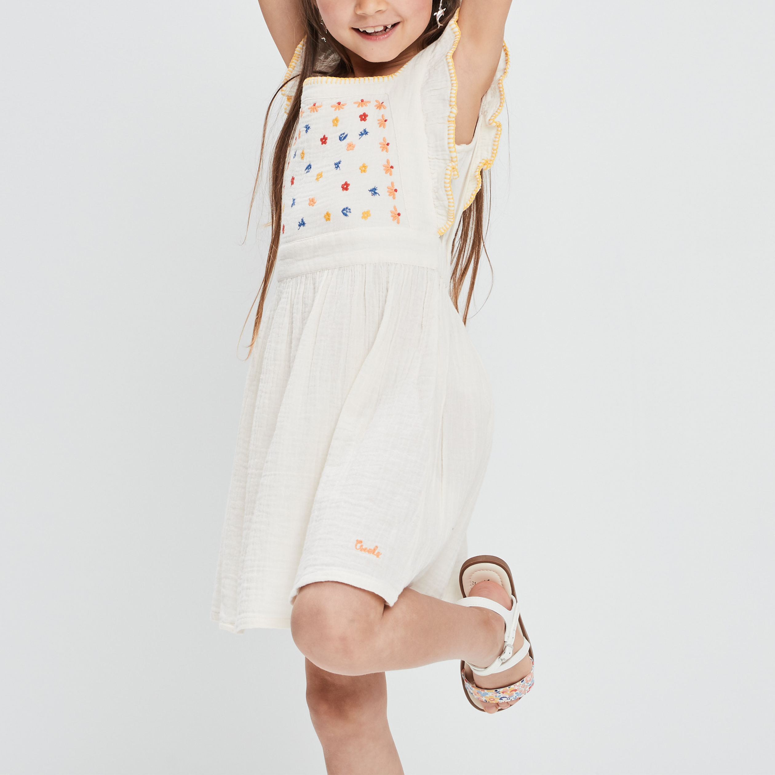 Robe évasée Creeks sable fille | La Halle