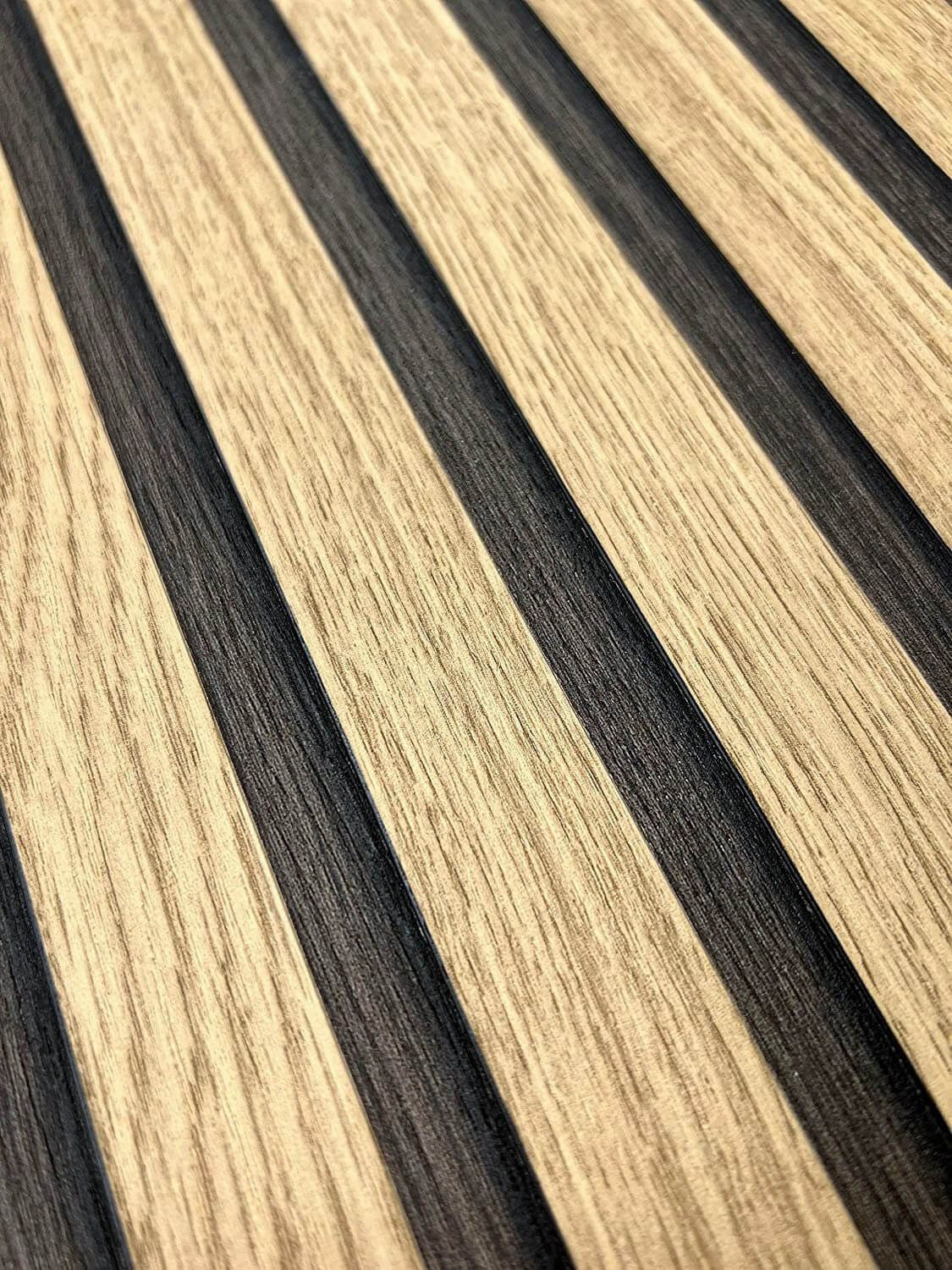 Newroom Vliestapete, Holzwand Lamellen - Lamellenwand Naturholz Skandi Modern Wohnzimmer Schlafzimmer Tapete Holztapete für Flur Büro Küche