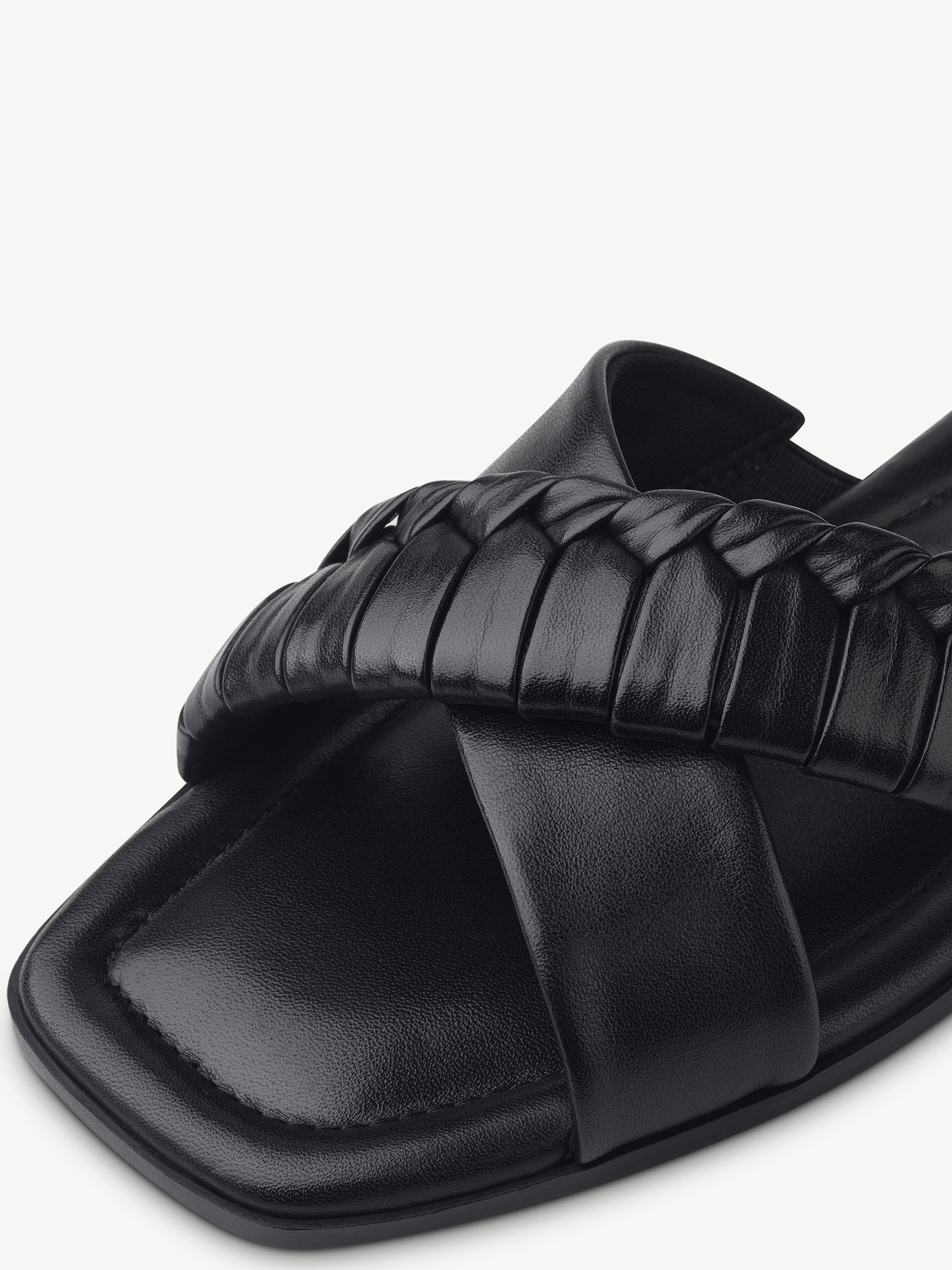 Mule en cuir - noir