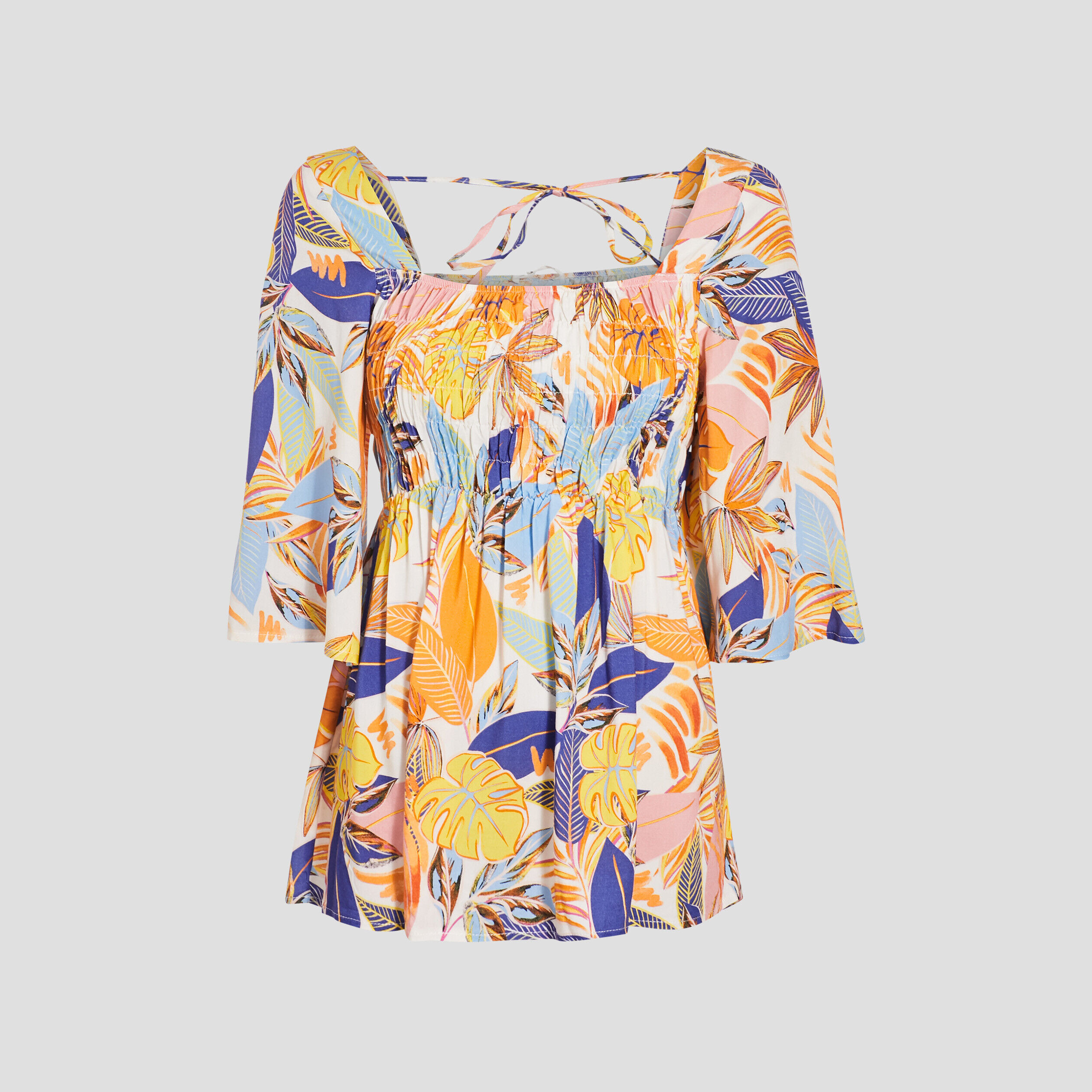 Blouse manches 3/4 blanc femme | Cache Cache