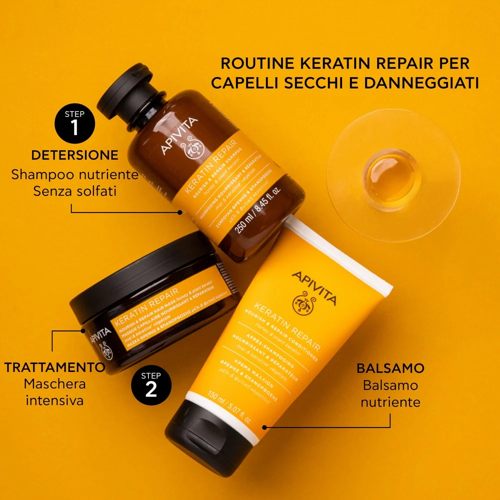 Cabello - Acondicionador nutritivo y reparador con queratina para cabello seco y dañado - Acondicionador nutritivo para el cabello