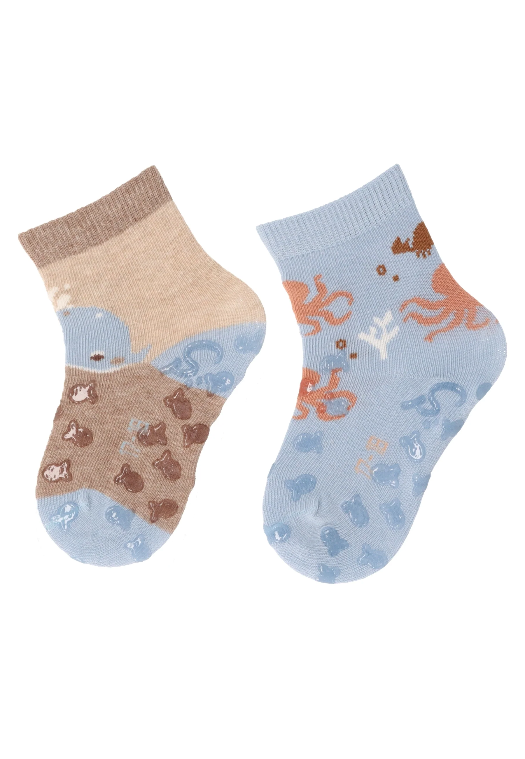 ABS Krabbelsocken im 2er Pack mit Motiv Wal
