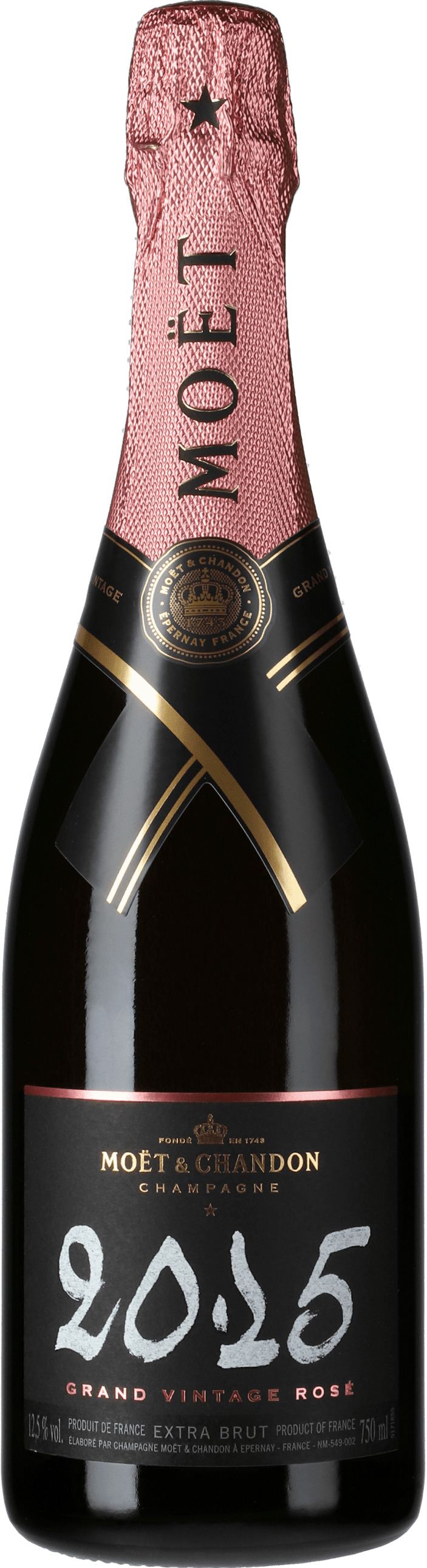 Moët & Chandon: Champagne Grand Vintage Rosé Extra Brut in Geschenkpackung 2015