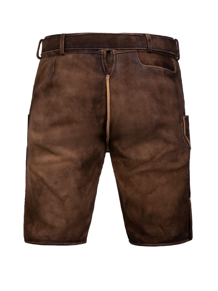 Edelnice Kurze Hirschlederhose Franz sämisch in dunkelbraun günstig kaufen