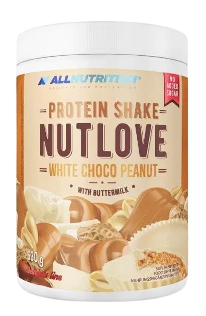 „Allnutrition Nutlove“ baltojo šokolado ir žemės riešutų baltymų kokteilis, 630 g