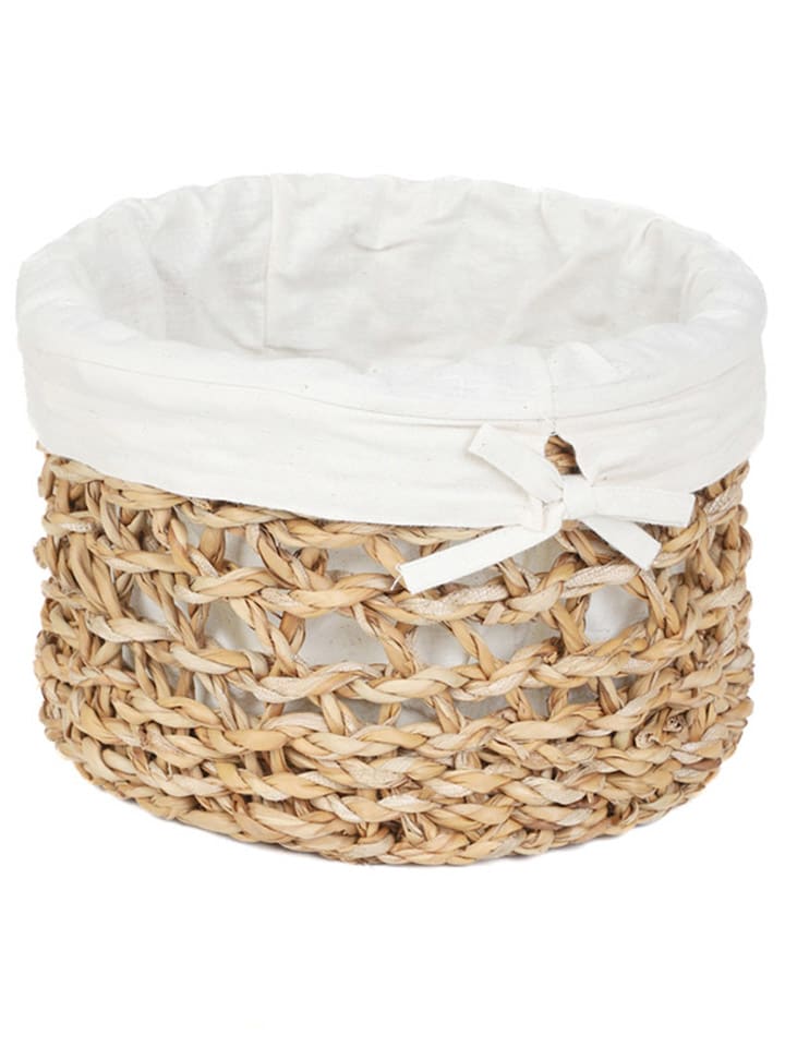 Homla Aufbewahurngskorb ''Hinai'' in Beige/ Weiß - (H)20 x Ø 13 cm günstig kaufen onesize