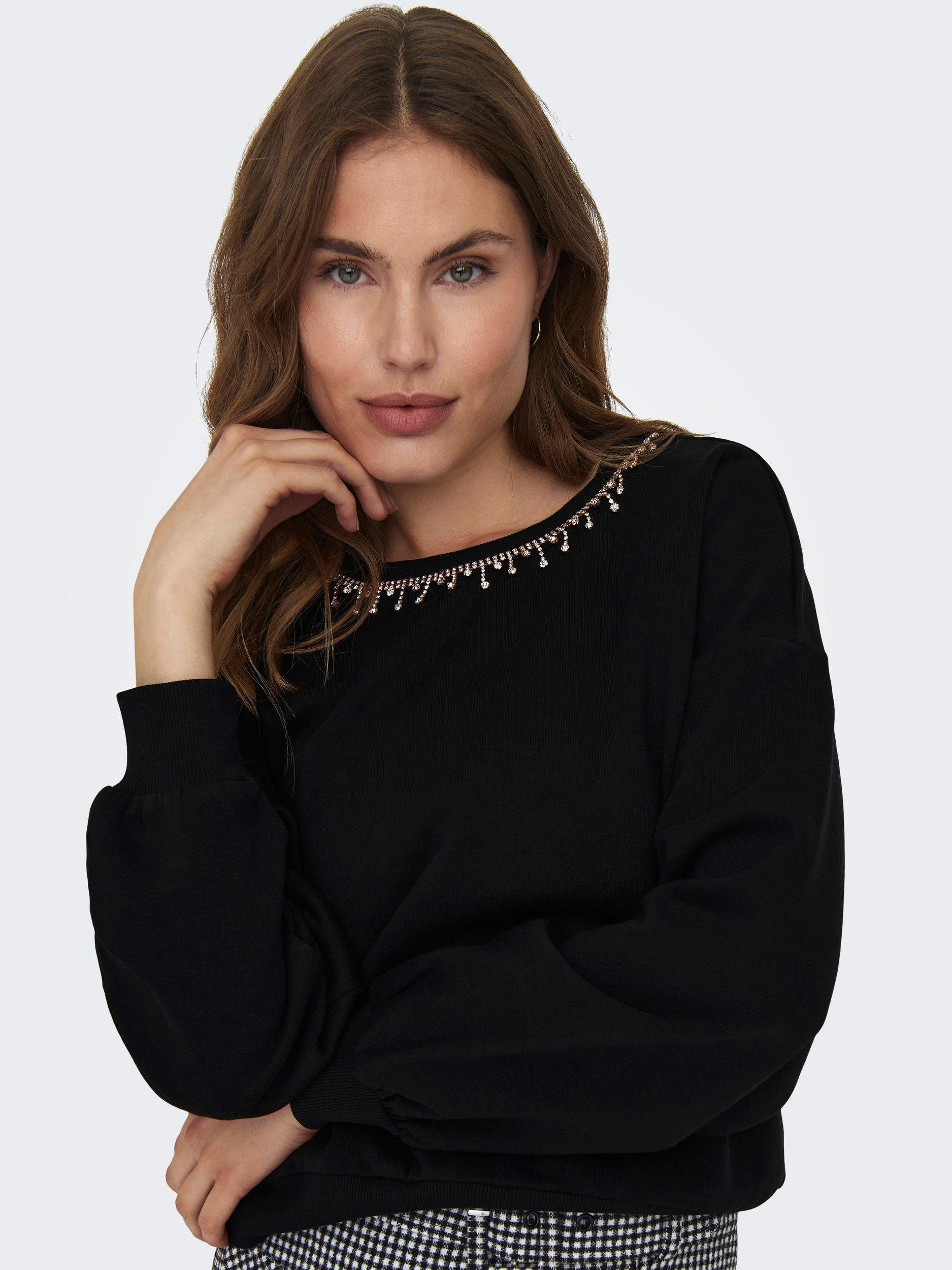 ONLY Sweater ONLKARIN LS NECK DETAIL SWEAT CS SWT EX.