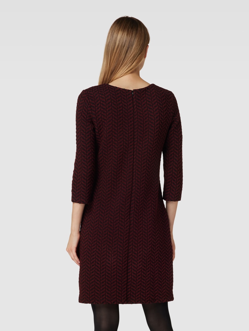 Minikleid mit Allover-Muster Modell 'Jacq Graph' in bordeaux rot