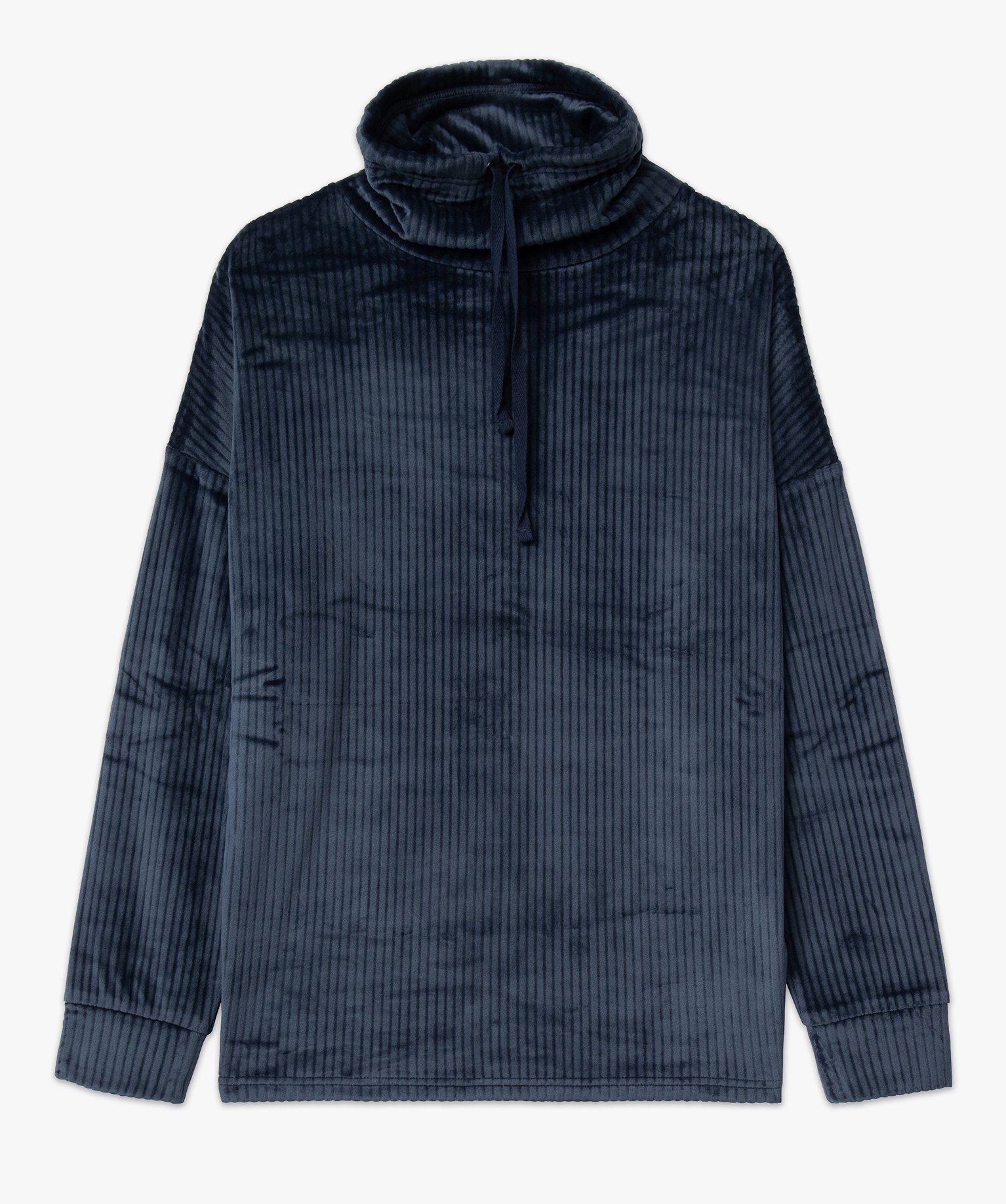 Haut de pyjama en velours ctelé femme bleu fonce | GEMO