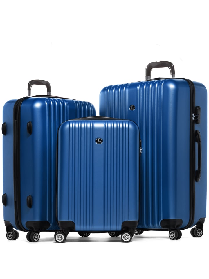 FERGÉ Kofferset Hartschale 3-teilig Hartschale 3 teilig Koffer Set TOULOUSE in blau günstig kaufen onesize