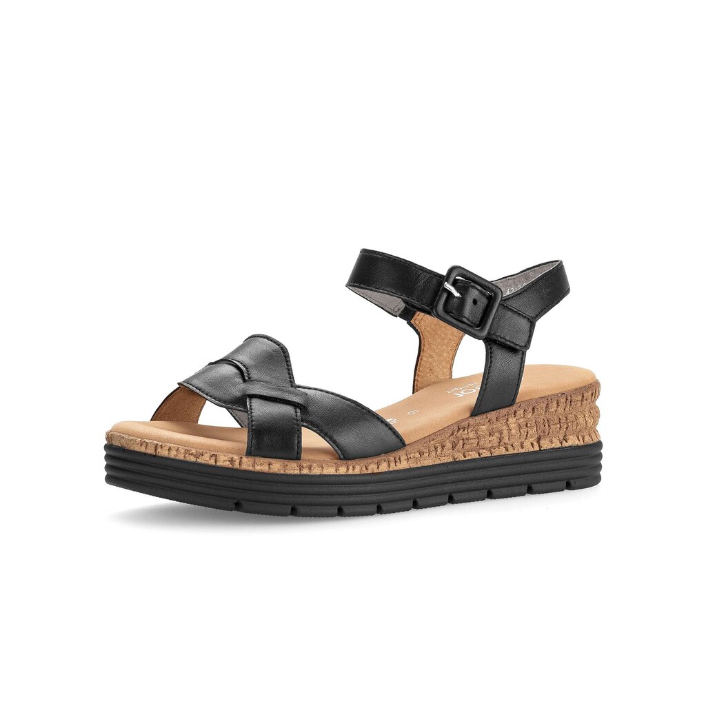 Gabor comfort Keilsandalette schwarz