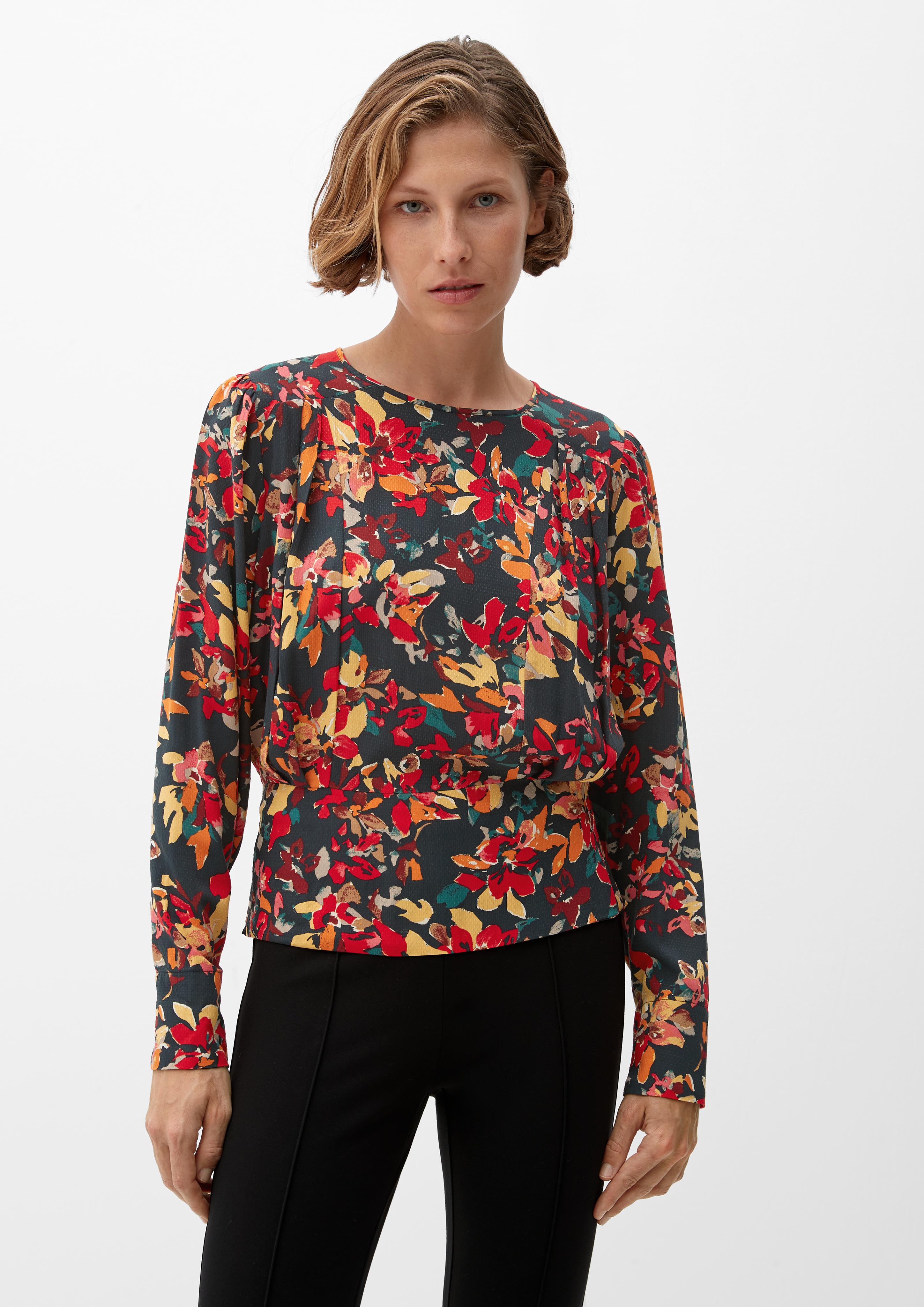 Musterbluse mit Smok-Detail  2120529-59A0