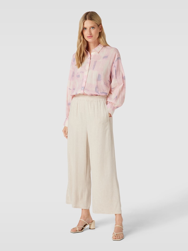 Bluse mit Allover-Muster in rosa