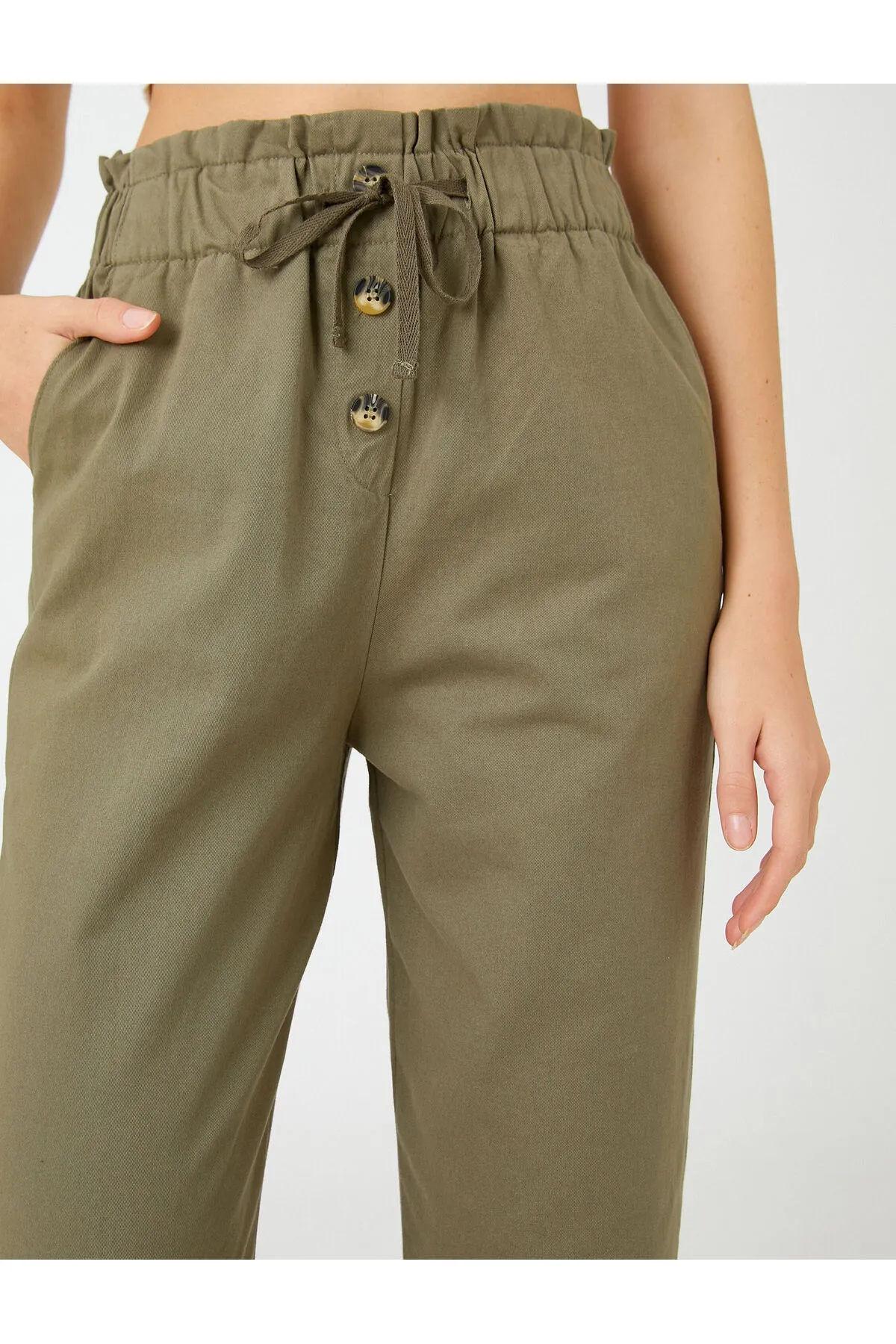 Koton  Karottenhose mit Taschendetail zum Binden an der Taille