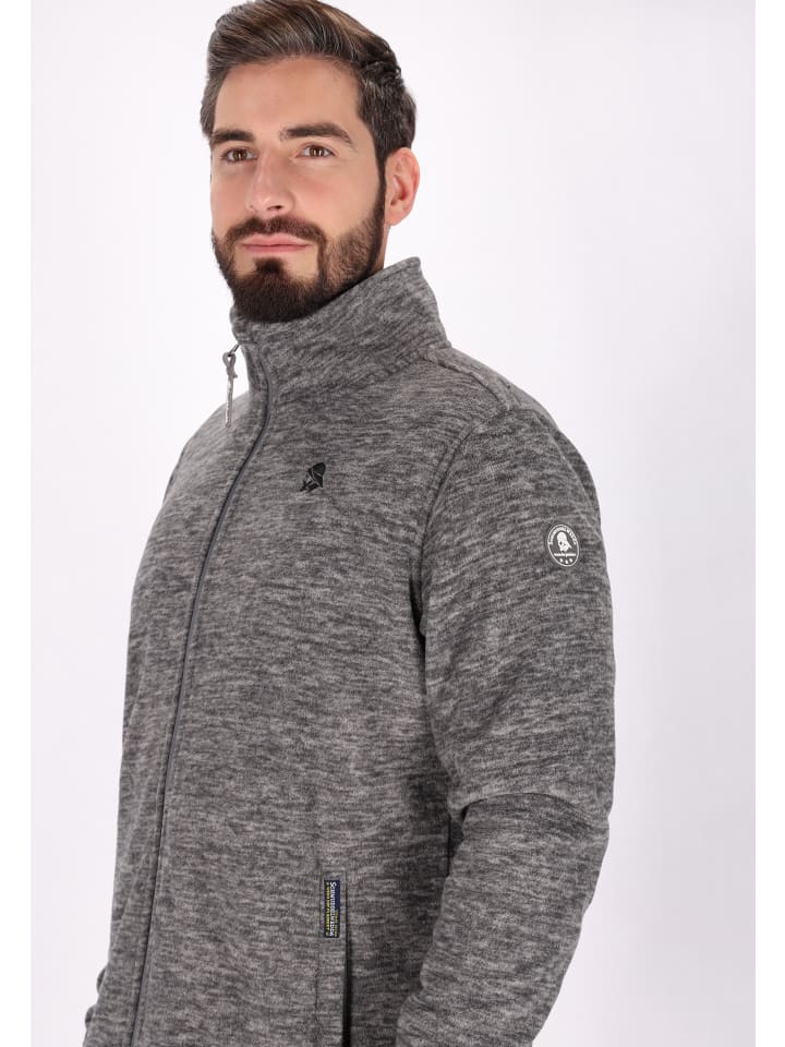 Schmuddelwedda Fleecejacke in Grau Melange günstig kaufen XL