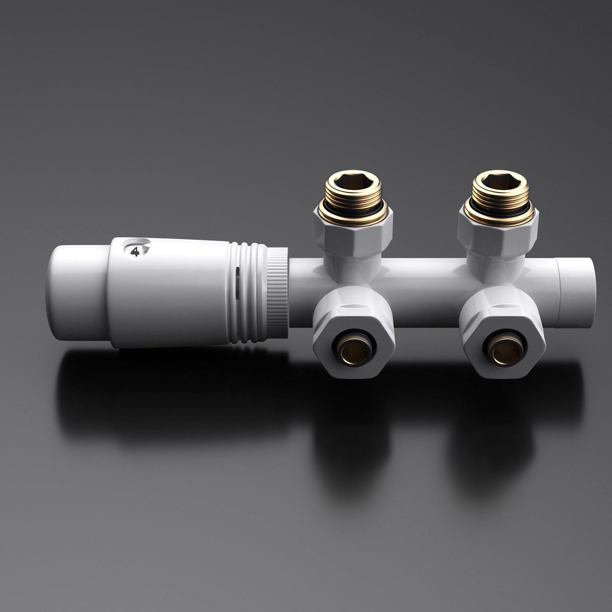 doporro Heizkörperthermostat doporro Design Anschlussventil Heizkörper Thermostat Mittelanschluss