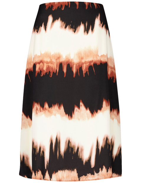 Ausgestellter Midirock mit Print
