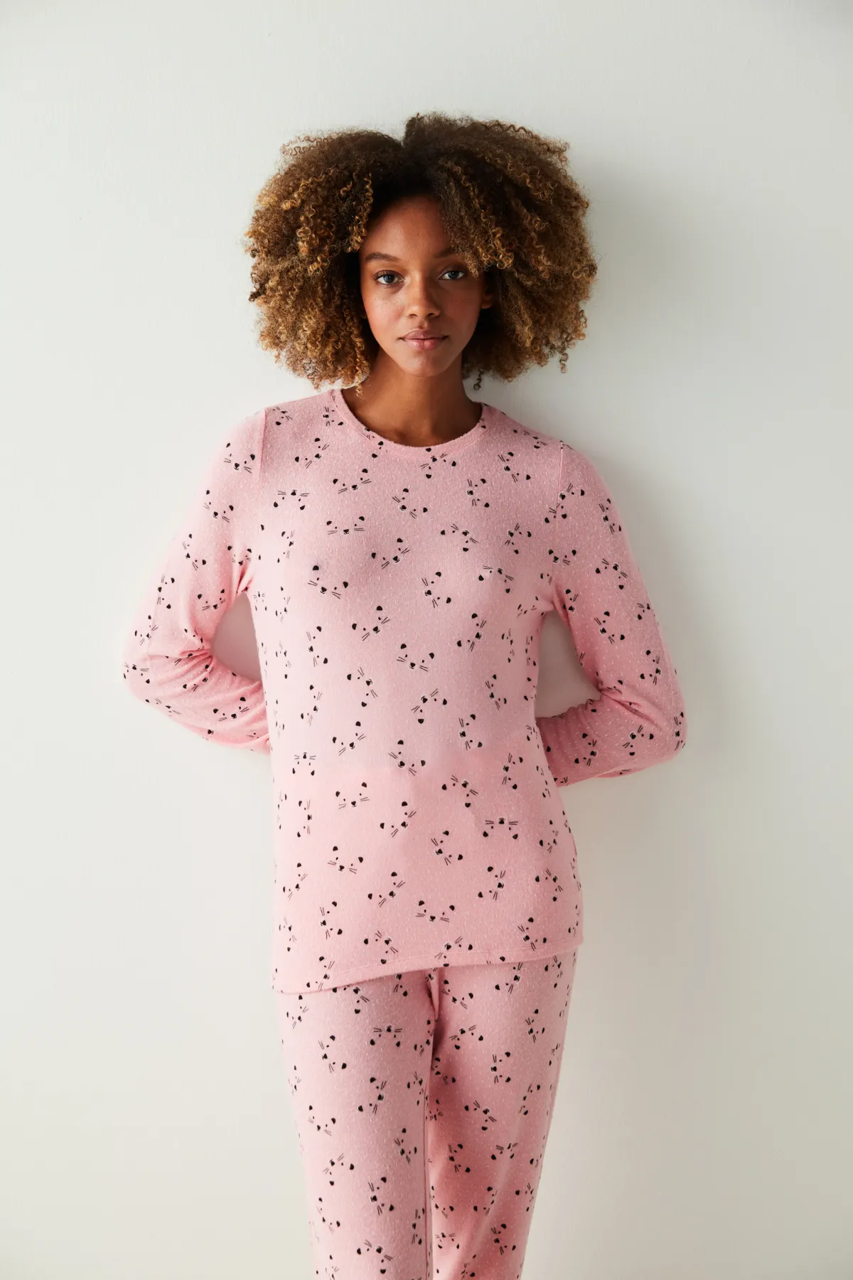 Penti  Thermo-Pyjama-Set mit süßem Gesicht