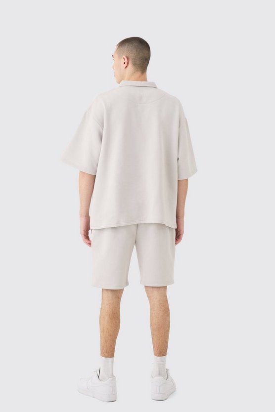Oversize Rugby-Sweatshirt mit kurzen Ärmeln & Shorts